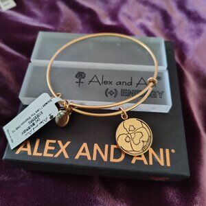 Authentic Alex & Ani Gold Stepmom Charm Bracelet 800